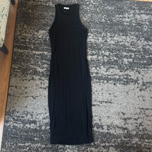 Good American Black midi dress